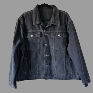 Black Denim Jacket – Women’s | Classic Button-Up